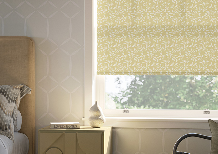 Delicate Foliage, Soft Yellow - Twist&Fit Roller Blind - Image 5